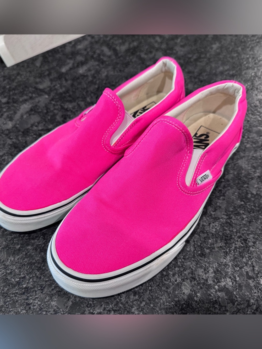 Vans Slip-On Sneakers in Hot Pink Canvas - Picture 3 of 4